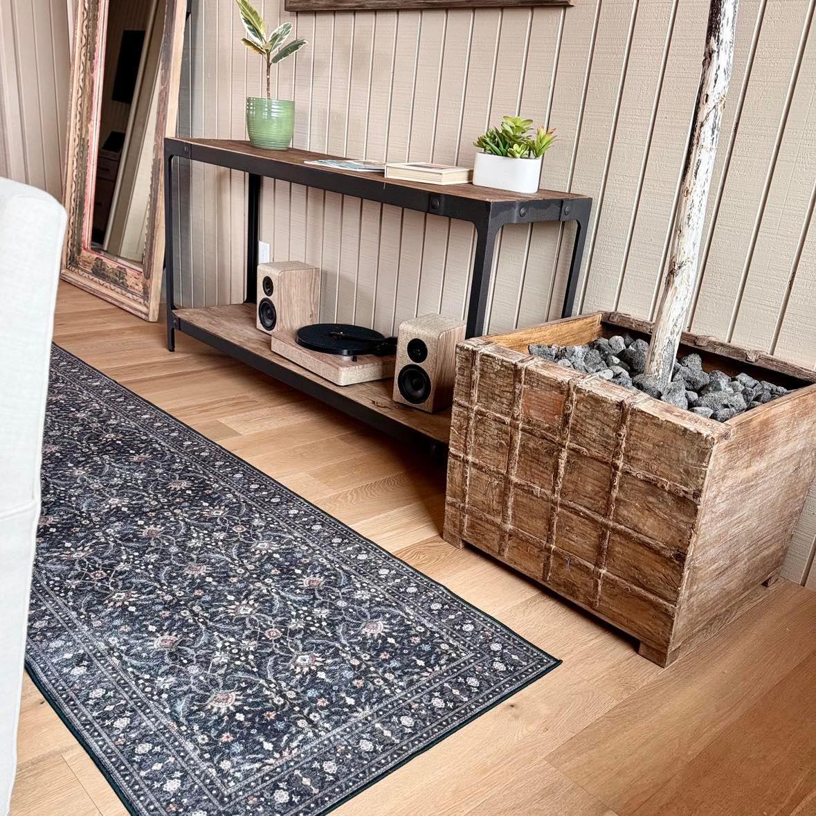 Forest and Blooms MM-16 Machine Washable Rug