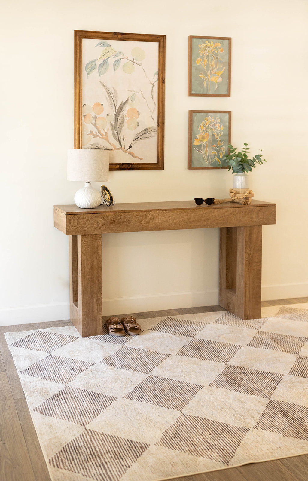 Sandy Diamonds MM-31 Machine Washable Rug