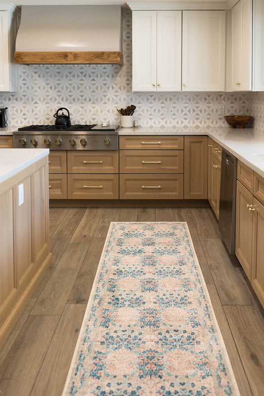 Daytime Peony Garden MM-28 Machine Washable Rug