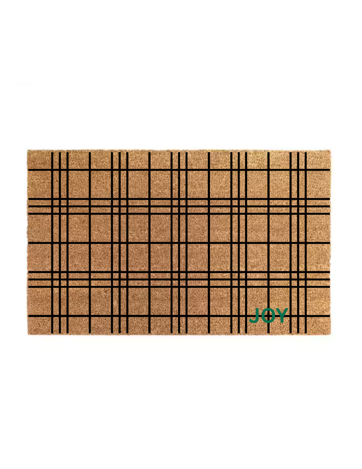 Plaid Coir Mat - JOY