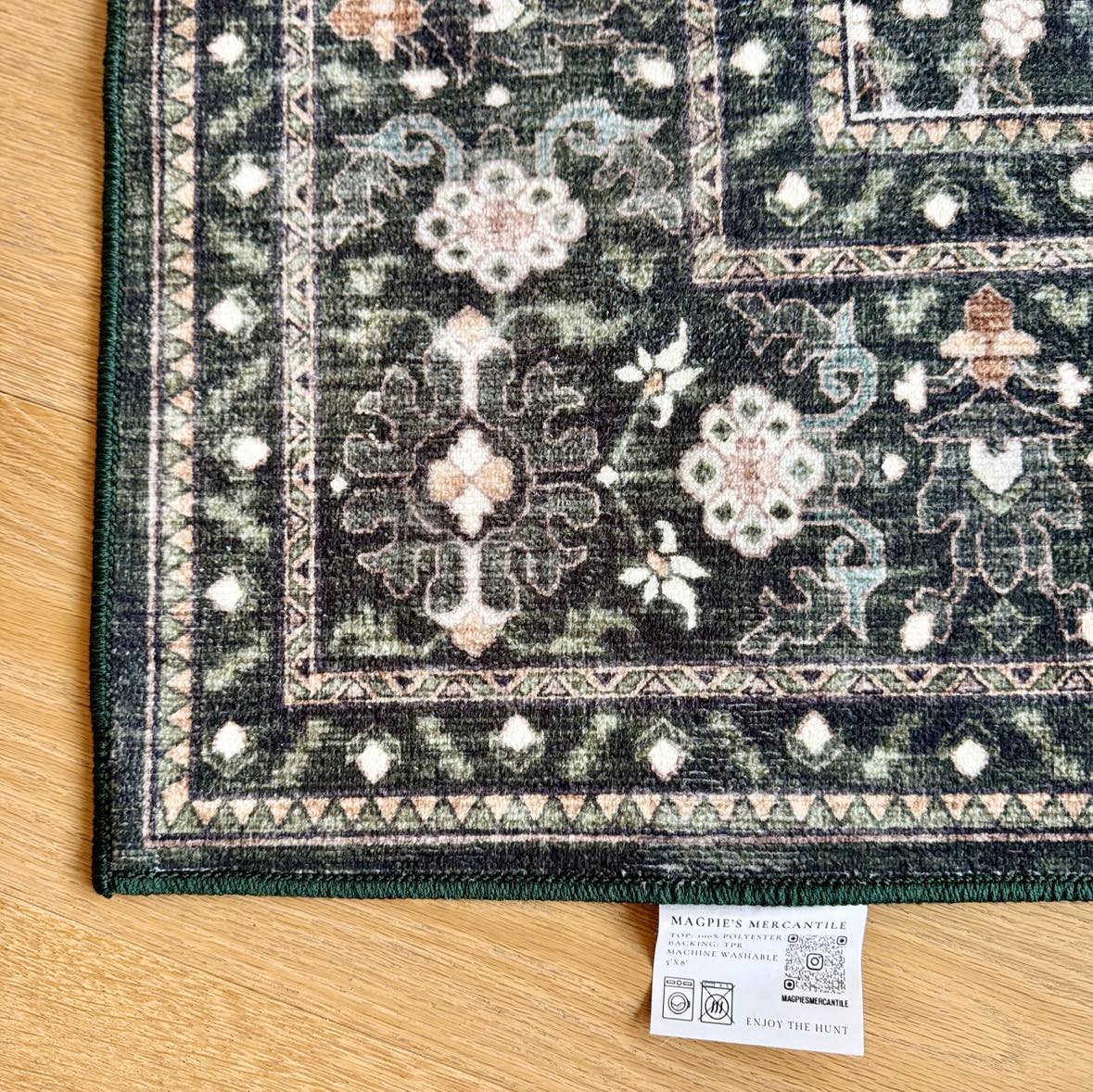 Forest and Blooms Machine Washable Rug