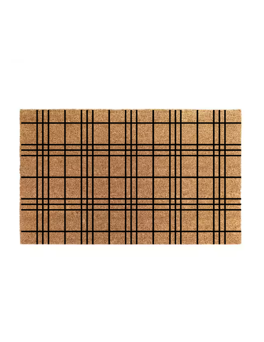 Plaid Coir Mat