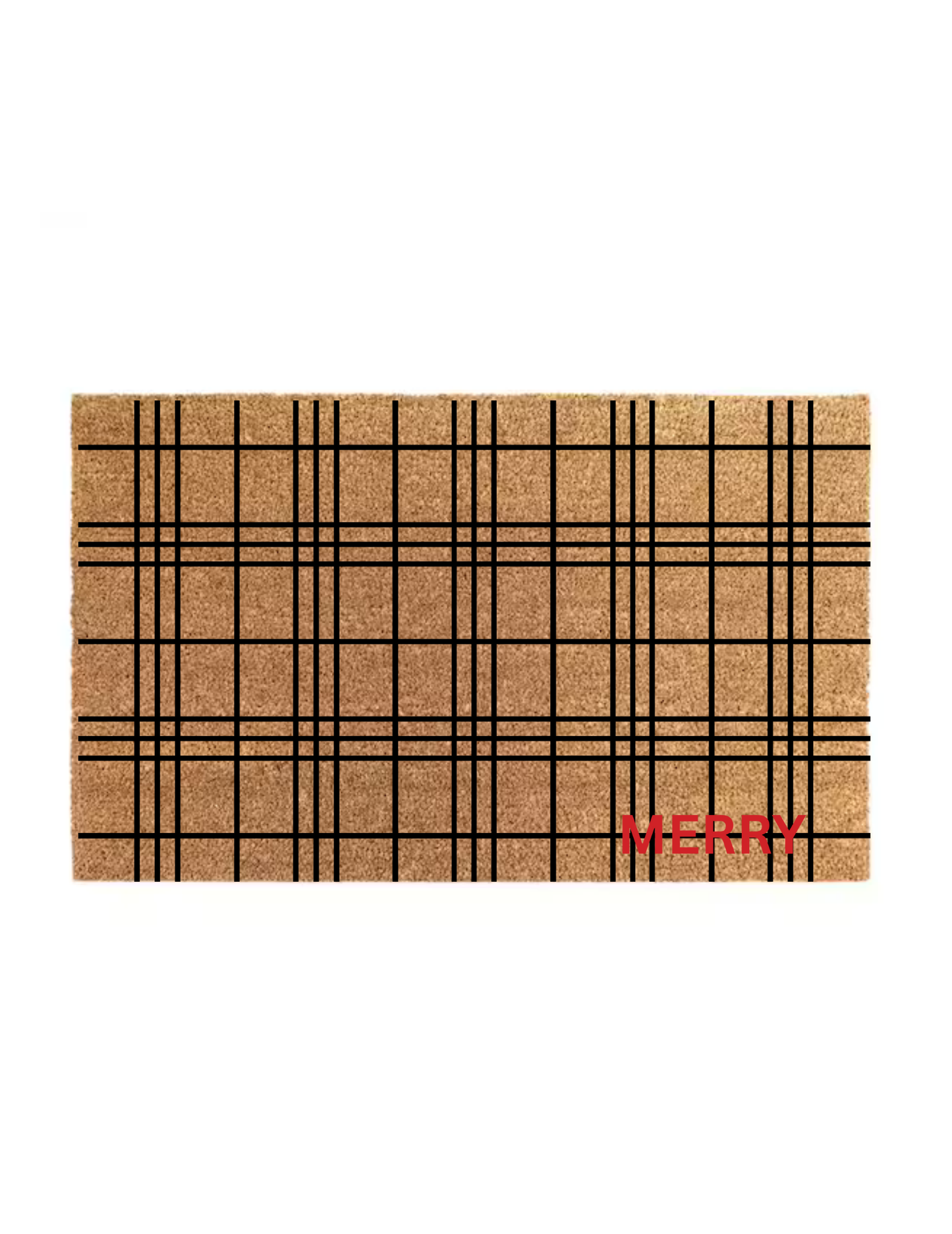 Plaid Coir Mat - MERRY