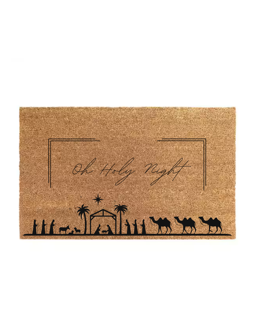 O Holy Night – Nativity Coir Doormat