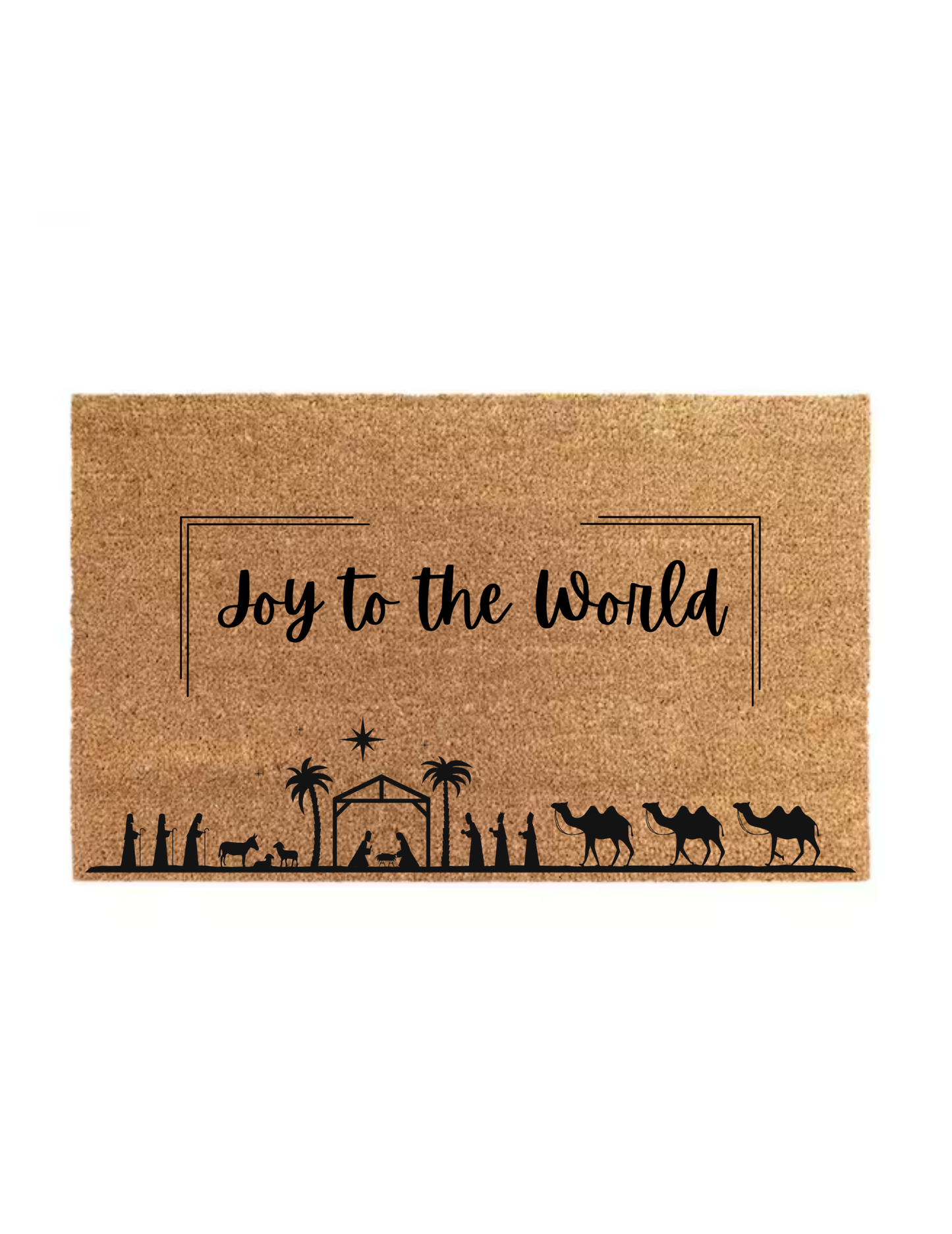 Joy to the World – Nativity Coir Doormat