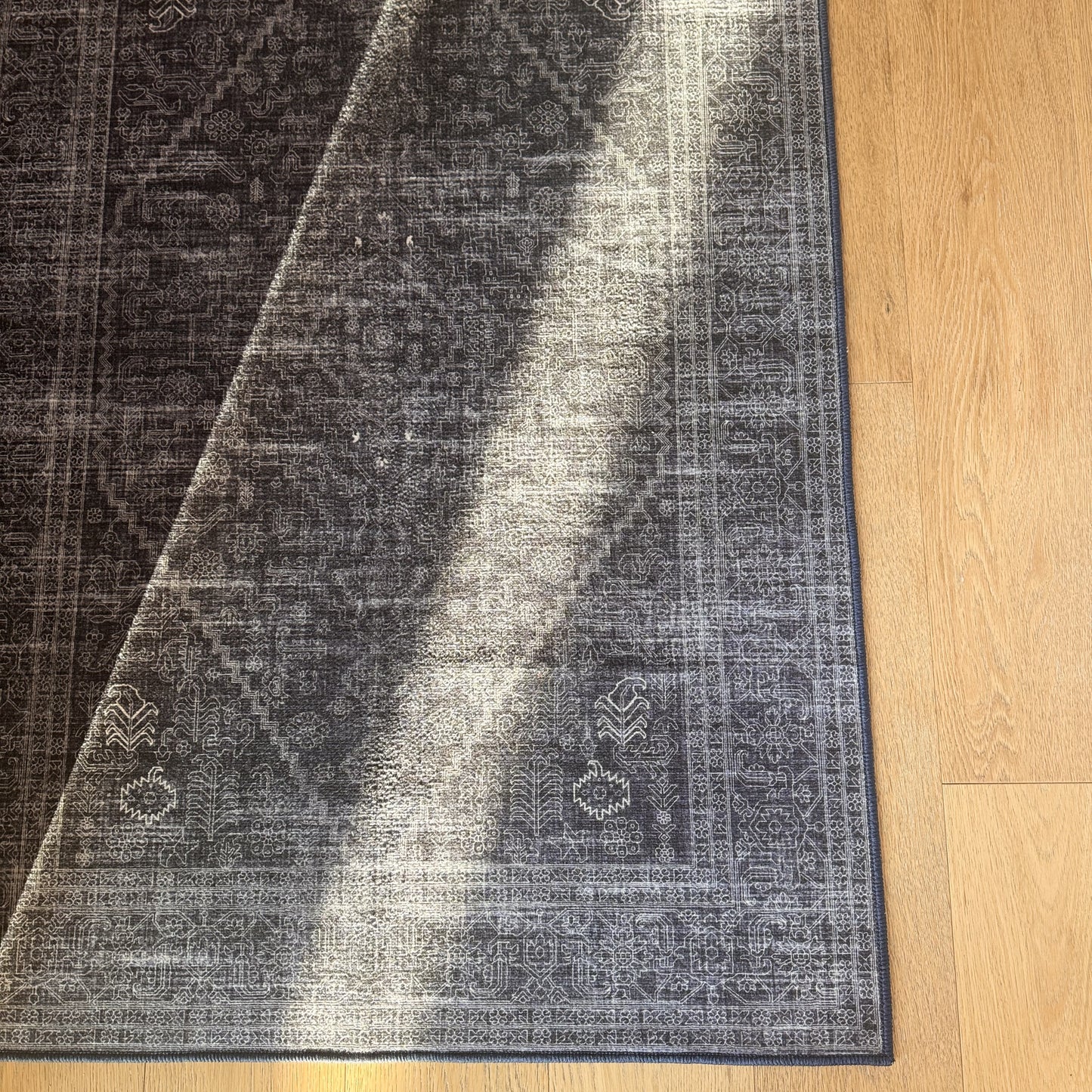 Indigo and Cloud Machine Washable Rug