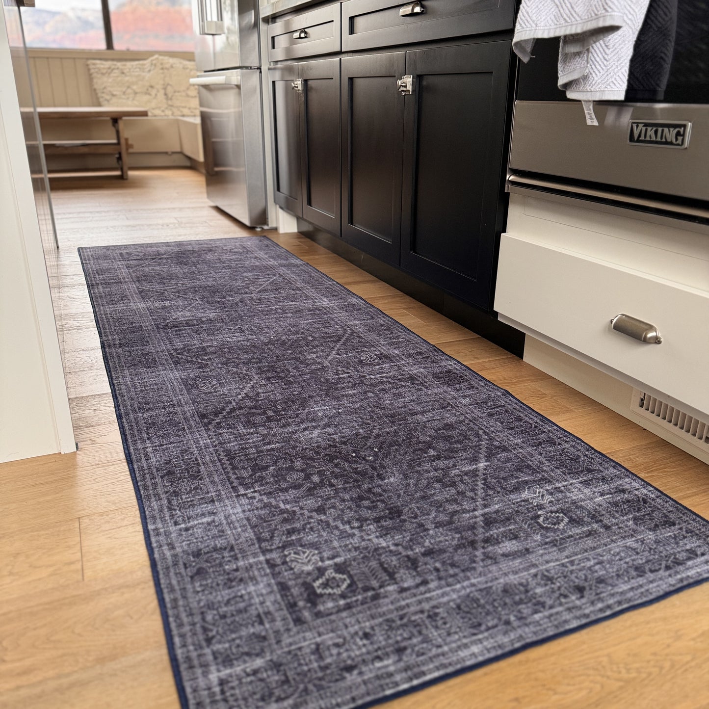 Indigo and Cloud Machine Washable Rug