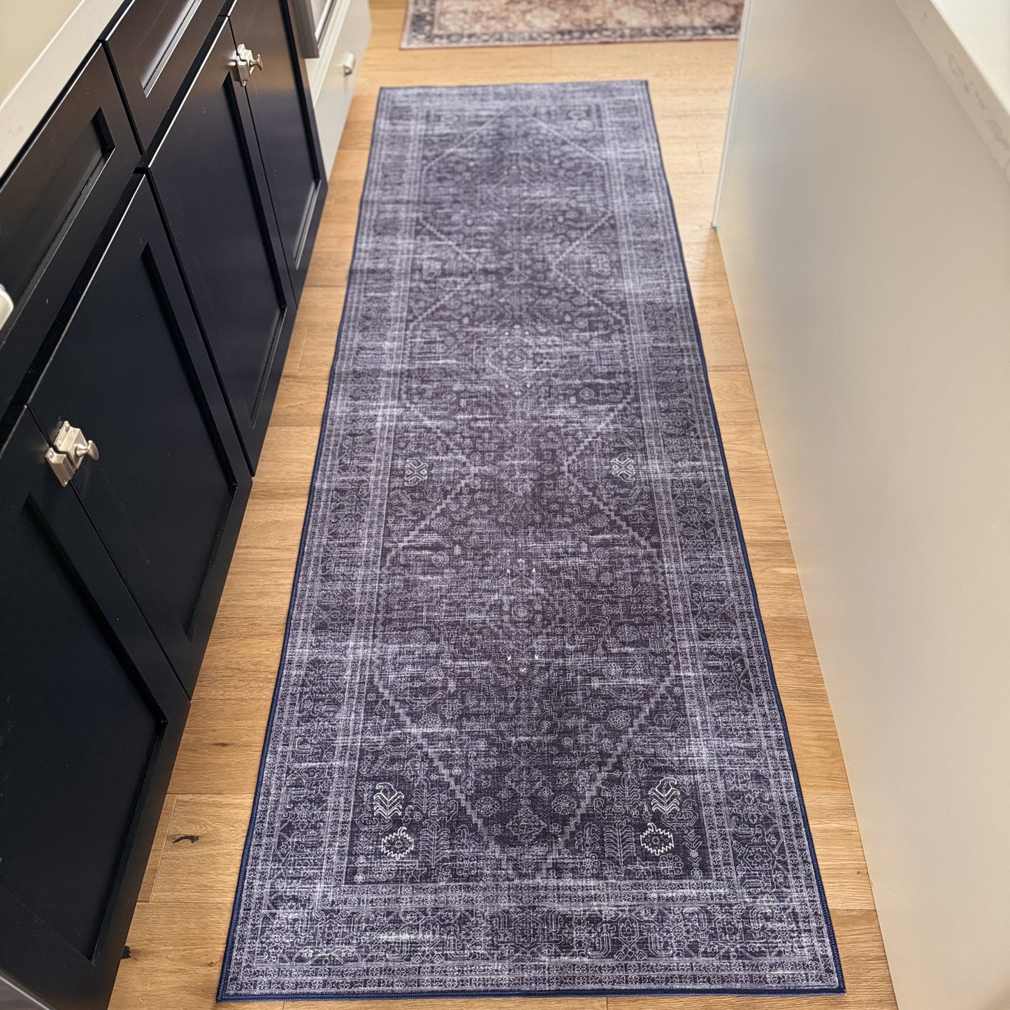 Indigo and Cloud Machine Washable Rug