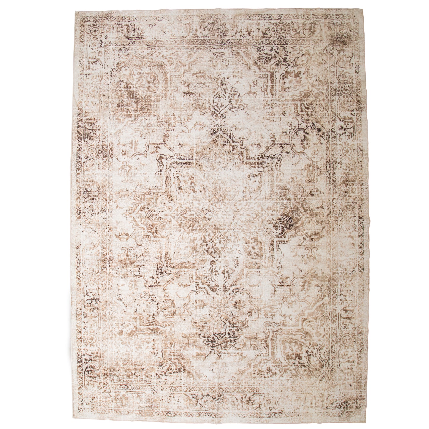 Deep Beige Machine Washable Area Rug