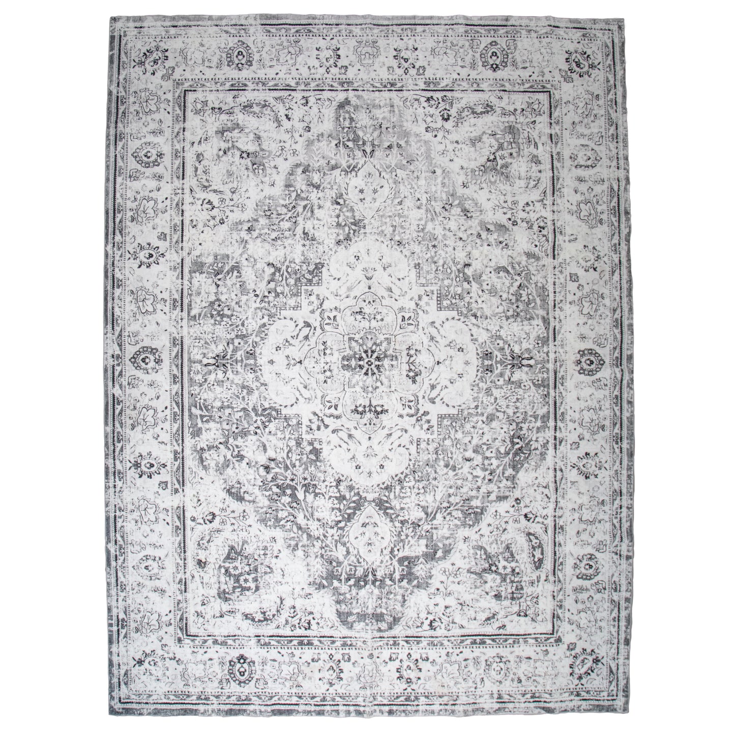 Charcoal Greys Machine Washable Area Rug